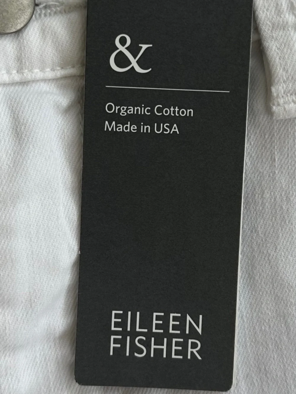 Eileen Fisher Slim Ankle Organic Cotton Stretch Denim Jeans 8 Casual Classic NWT - Picture 7 of 14